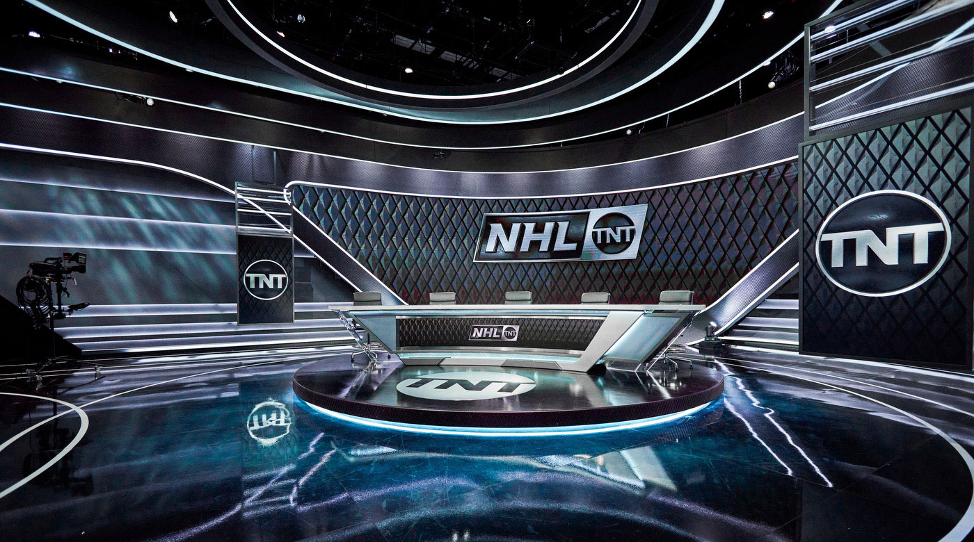 The NHL on TNT studio at Turner Studios connects the physical and digital worlds.