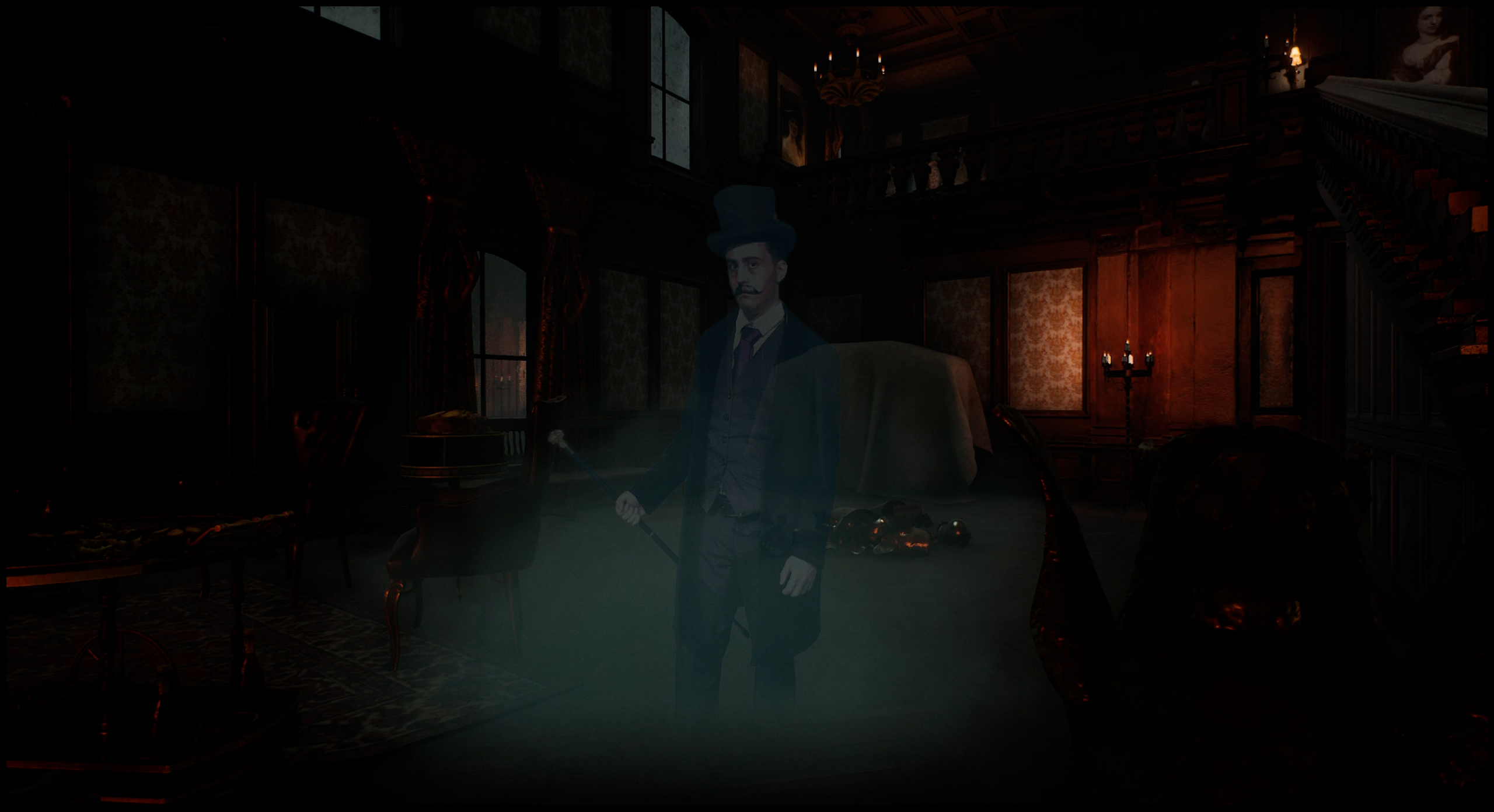 Players can see the ghost through their VR headsets as part of the virtual environment.